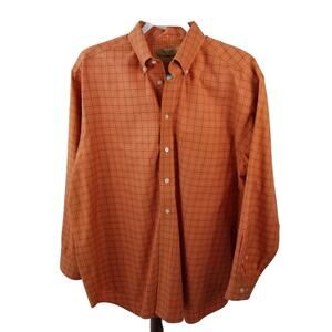 Turnbury Coral Blue Cream Men's Button  Down Shirt Size Large 33